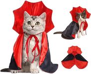 Halloween Pet Cape Costume Cat Vampire Cloak Cat Wizard Outfit Pet Witch Cosplay Apparel Halloween Pet Cloak Party Costumes for Small Medium Dogs Cats Supplies Accessories