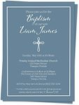 Baptism Invitations Confirmation Invites Graduation First Holy Communion Christening Christian Navy Blue Gray Boy Religion Religious Printed Cards Custom Customized Personalized (12 Count)