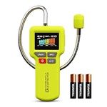 Portable Nature Gas Leak Detector, Combustible Gas, Methane, Propane, LPG and LNG Locate with 12-Inch Gooseneck for Home, Audible and Visual Alarm, AAX3 Battery Powered(Attached),Green