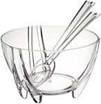 Prodyne Acrylic Salad Bowl with Ser