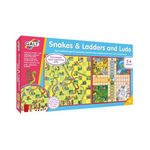 Galt Snakes and Ladders and Ludo - 2 in 1 Board Games for Kids Set -Double Sided Classic Childrens and Family Board Games - Two Sided with Fun and Colourful Designs, for 2-4 Players - Age 3 Years Plus