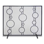 PILGRIM HOME AND HEARTH 18313 Luna Single Panel Screen, Matte Black