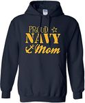 zerogravitee Proud Navy Mom Hooded Sweatshirt in Navy - Large