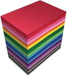 Better Office Products 100 Pack EVA Foam Sheets, 5.5 x 8.5 Inch, Assorted Colors (20 Colors), 2mm Thick, by, for Arts and Crafts, 100 Sheets