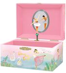 Musical Ballerina Jewelry Box for Girls - Kids Music Box with Spinning Ballerina, Ballet Birthday Gifts for Little Girls, Jewelry Boxes, 6 x 4.7 x 3.5 in - Ages 3-10, Pink