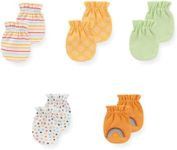 JELYLOVE 5 Pack Unisex New Born Boy Girls No Scratch Mittens Cotton Soft Baby Gloves Accessory 0-3 Months Baby Essentials