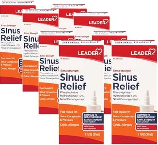 Leader Extra Strength Sinus Relief, Fast-Acting Nasal Decongestant, Sinus Congestion Relief Spray, Cold & Allergy 30 mL Bottle (Pack of 8)