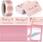 Epakh 1140 Pieces Thank You Card and Sticker Set Multicolor Classic Style include 100 Thank You Business Cards for Wedding Business(Classic Style)