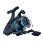 PENN Wrath Spinning Inshore Fishing Reel, Oil Felt Front Drag, Max of 15lb | 6.8kg, Made with a Lightweight, Corrosion-Resistant Graphite Body,Black/Blue