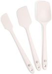 The Silicone Kitchen Improved Spatula, Skinny Spatula, Spoonula in Designer White, Silicone Spatula Set 3 Piece, Off-White