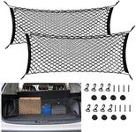 2pcs Rear Cargo Nets for SUV, 35''- 48'' Adjustable Car Trunk Cargo Storage Organizer Mesh Net Universal for SUVs Cars Pickup Trucks, SUV Car Interior Accessories