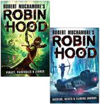 Robin Hood Series 2 Books Collection Set By Robert Muchamore (Piracy Paintballs & Zebras, Hacking Heists & Flaming Arrows)