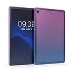 kwmobile TPU Silicone Case Compatible with Samsung Galaxy Tab S6 Lite (2024/2022/2020) - Case Soft Flexible Protective Cover - Bicolor Violet/Blue/Transparent