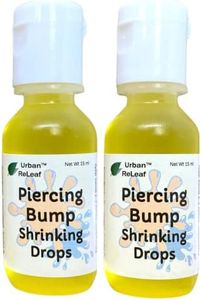 Urban ReLeaf SET of 2 Piercing Bump Shrinking Drops ! Keloid Bumps Gentle, Effective Aftercare. 100% Natural Essential Oils. Fast, Removal Help Scars, Nodules, Cartilage, Nose, Ear Spots. Clean