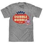 Tee Luv Men's Dubble Bubble Candy Shirt - Vintage Fleer Cartoon Character Shirt, Athletic Heather, XL