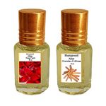 Menjewell Gift Pack Of 2(Sandalwood/Rose) Attar/Ittar/Etra Perfume For Men and Women | Non alcoholic | Best Gifting Long Lasting Luxury Scent | 6ml(each)