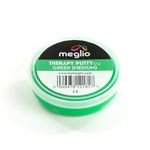 Meglio Therapy Hand Putty 57g - for Hand Exercises Targeting Hand Recovery and Rehabilitation, Strength Training and Stress Relief, Variable Resistive Strength (Green (Medium))