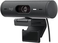 Logitech Brio 500 Full HD Webcam with Auto Light Correction, show Mode, Dual Noise Reduction Mics, Webcam Privacy Cover, Works with Microsoft Teams, Google Meet, Zoom, USB-C Cable, Streaming -Graphite