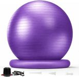 Binxalin Pregnancy Yoga Ball Set – Anti-Burst with Base BPA-Free PVC Birthing Ball for Pregnancy, Labor, Physio & Postpartum Recovery