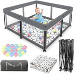 Foldable Baby Playpen with Mat - Po