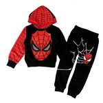 ALANTOP Boys Casual Tracksuit Hoodies Kids 2 Piece Outfit Cosplay Superhero Spider Costume Set Long Sleeve Sport Suit sweatshirt