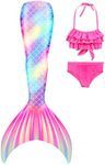 DNFUN Mermaid Swimsuit,Without Monofin, No Fin-m36