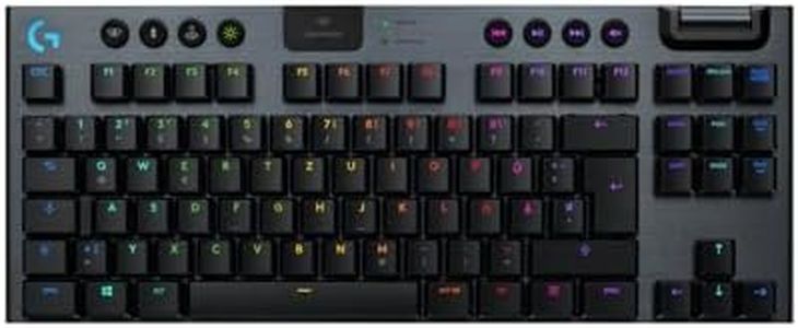 Logitech G915 LIGHTSPEED TKL Tenkeyless kabellose mechanische Gaming-Tastatur, Taktiler GL-Tasten-Switch, LIGHTSYNC RGB, Ultraschlankes Design, 40+ Stunden Akkulaufzeit, Deutsches QWERTZ-Layout-Carbon