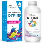 Welacer 500ml Premium White DTF Ink Refill for Inkjet Printers Heat Transfer Film Printing