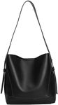 Barsine Leather Bucket Tote Purse f