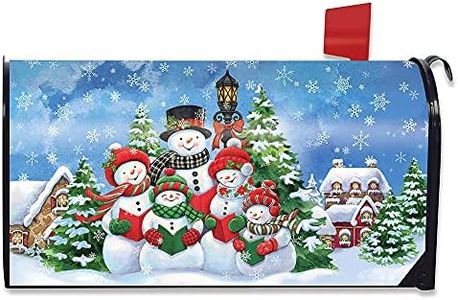 Caroling Snowmen Christmas Magnetic Mailbox Cover Welcome Standard