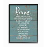 Stupell Industries Home Décor Collection Love Grows Best in Little Houses Distressed Teal Shiplap Framed Giclee Texturized Art(fwp-119_fr_11x14)