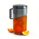 GANESH Plastic Ravish Jug with Lid to Serve Ice Tea, Juice, Cocktail, Mocktail, Beverages, for Dining Table-Color May Vary,1Liter