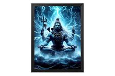 Frame Cart Divine Lord Shiva Photo Frame for Mandir, Office, Gym, & Home Décor - Elevate Your Space with Divine Serenity (6 x 8 inches, Multicolor 15)