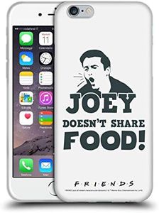 Head Case Designs Officially Licensed Friends TV Show Joey Food Quotes Soft Gel Case Compatible with Apple iPhone 6 / iPhone 6s