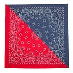 CTM® Split Paisley Print Bandana, Navy/Red