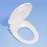 TUSHY Wave Non-Electric Bidet Toilet Seat | Sleek Elongated Design, Quick-Release for Easy Cleaning | DuoFlow Front & Rear Wash, Soft-Close Lid, Comfy Seat, 10-Min DIY Install, Platinum Knob
