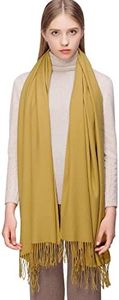 RIIQIICHY Scarfs for Women Winter Yellow Pashmina Shawls and Wraps for Evening Dresses Warm Large Scarves Wedding Shawl