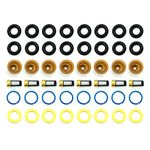 HiSport Fuel Injector Seal Kits Include O-rings, Pintle Caps, Seal Spacers and Filter Baskets Universal Repair Set Replaces 0280150962 [8 Set]