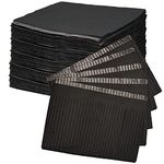 MFUOE 125 Pieces Black Tattoo Table Mats Tattoo Tray Covers Disposable Black Square Pad Scarf Towel for Tattoo (Black)