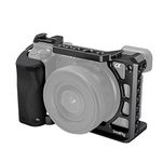 SmallRig A6100 / A6300 / A6400 Cage with Silicone Handgrip and Built-in Threaded Holes, Cold Shoe and Quick Release Plate, for Sony Alpha 6100 / Alpha 6300 / Alpha 6400-3164B