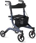Medline European-style aluminum rollator, black