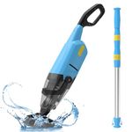 Efurden Handheld Pool Vacuum, Rechargeable Pool Cleaner with Running Time up to 60-Minutes Ideal for Above Ground Pools, Spas and Hot Tub for Sand and Debris, Blue