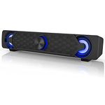 Smalody PC Speakers, Computer Speaker, USB Soundbar, Gaming Speaker with Cool LED Lights, Multimedia Speaker Perfect for PC Games,Computer, Desktop, Laptop