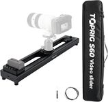 Toprig S60 Camera Slider,Speed Control,Time-Lapse,AB Points Setting,App Control,120° Panoramic Shooting,Aluminum Alloy Video Slider for Interview Film Photography