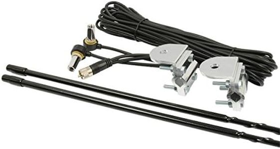 RoadPro RPPS-24KB Platinum Series 4 Foot 1000 Watt Dual Mirror Mount CB Antenna Kit, Black