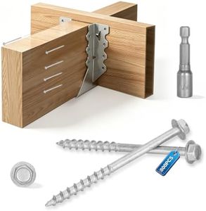 #9 x 1-2/2" Joist Hanger Screws, Silver / 0.370"-Dia Heavy‑Duty Deck Screw, Replace Simpson 9212R500 Connector Screws & 10DNails,1/4" Hex Socket Wood Screws,800pcs