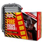 Vigil Two-Storey Fire Escape Ladder – Emergency Safety Portable Steel Ladder - Compact Lightweight External Rescue Ladder - 350 Kg Capacity - Universal Window Mounting - 4.5m/14 feet, 7 inches