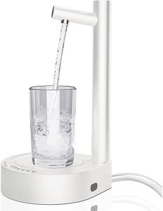 Water Dispenser for 5 Gallon Bottle, Smart 7 Levels Water Dispenser Countertop for Universal Bottles, Portable Desktop Water Pump for Home Outdoor, USB Charging Automatic Water Jug Dispenser