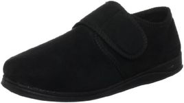 Padders Charles Wide Fitting Mens Memory Foam Slippers - Black - UK9