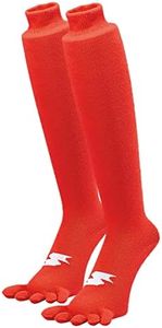 SSK YA1927 Baseball Socks, 5 Fingers, Set of 2, 9.8-10.6 inches (25-27 cm), red (20), 27.0-29.0 cm